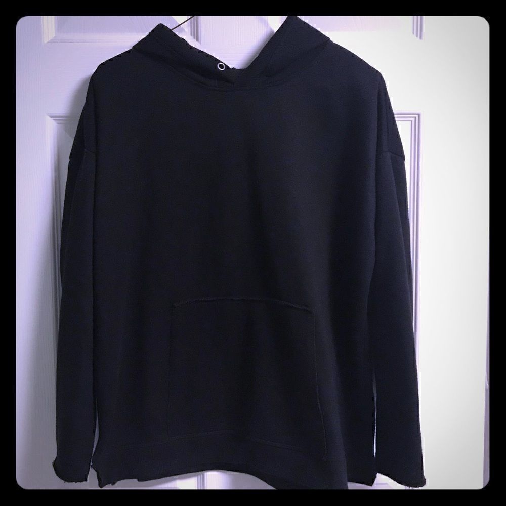 For the republic black loose fit hoodie size Small